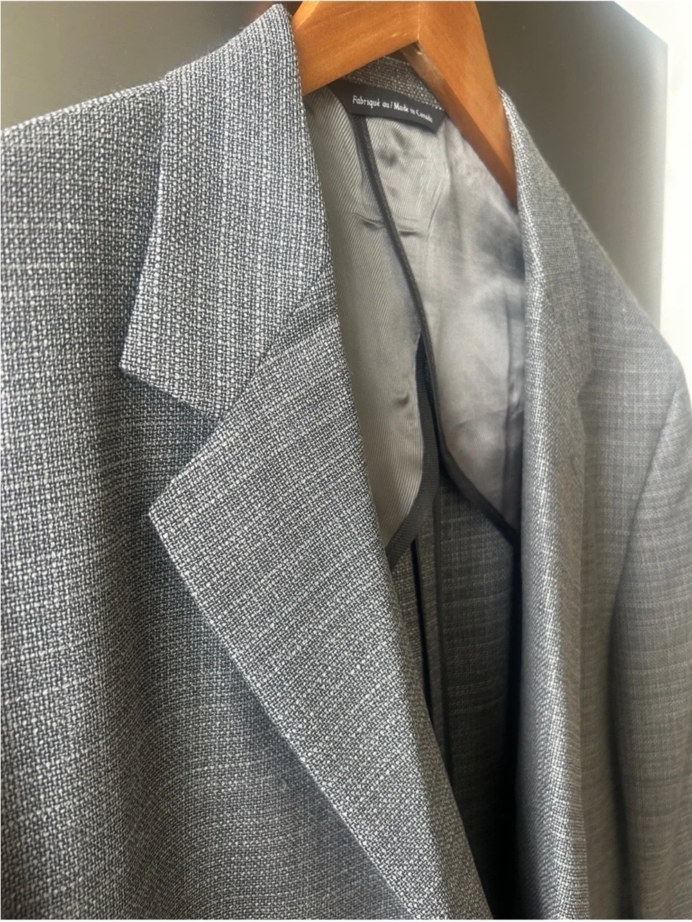 Copley 46T Reda 1865 Super 110s Wool Gray Blazer Made Canada